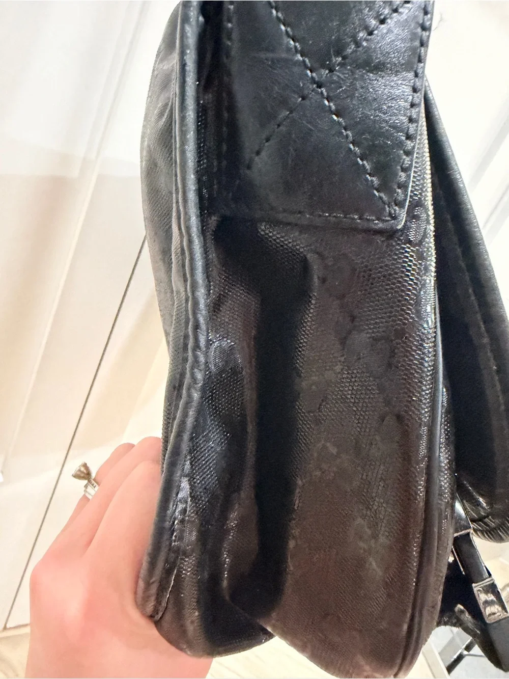 Gucci GG Imprimé Black Messenger Crossbody Bag 201732 + COA